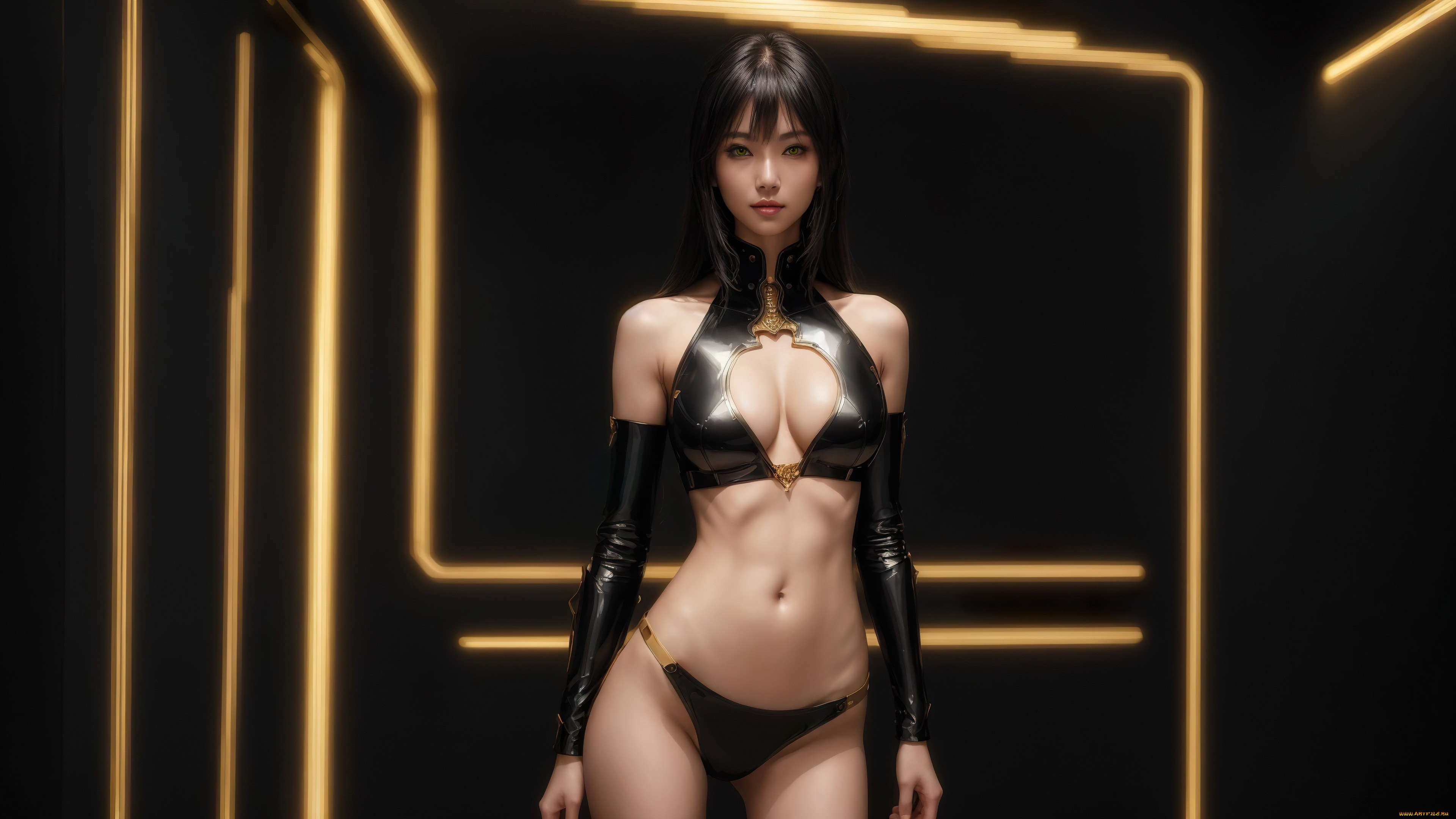 3 ,  , people, girl, fantasy, android, art, cyberpunk, asian